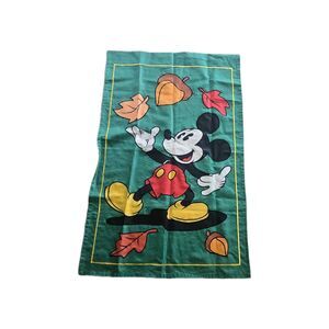Disney MICKEY MOUSE Fall Leaves Acorn Outdoor Decorative Flag 28"x44"
